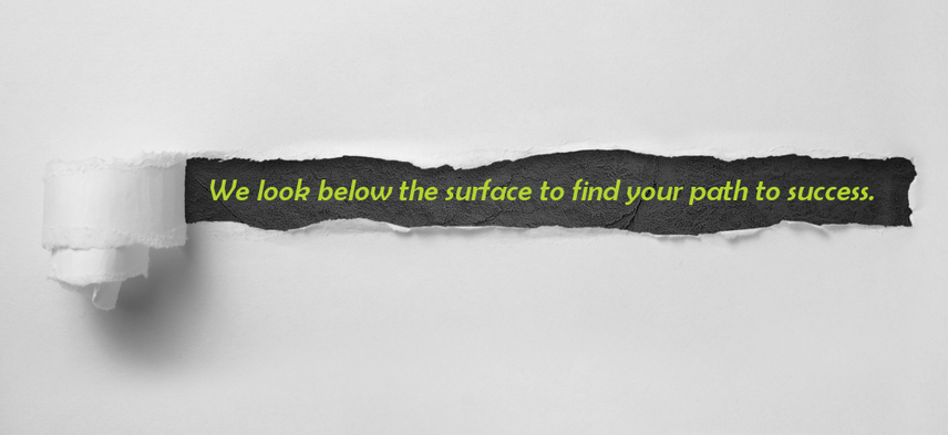 We look below the surface to find your path to success.